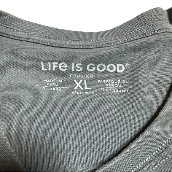 Life is Good Navy Blue Amman Fall Maple Leaf Long Sleeve Tee Shirt XL - Picture 6 of 6